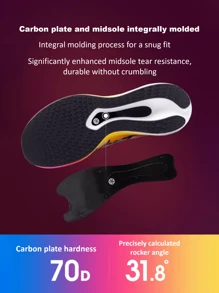 BMAI 女款 SurcarbonFly Windwheel 专业马拉松碳纤维竞速鞋：缓震跑鞋，非常适合训练、跳绳和跑步；耐用、有弹性、缓震、轻便、耐磨、防滑、静音、舒适 - 黑色 - 查看 8