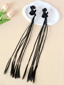 2 件装女孩可爱蝴蝶编织发夹 - 彩色 - 查看 6