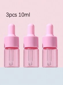 1 Peça/3 Peças Frascos Conta-Gotas de Vidro Rosa 5ml 10ml 15ml 20ml, Tampa de Macaron, Soro, Óleo Essencial de Perfume, Mini Portátil Viagem, Conta-Gotas Ocular, Frascos de Vidro Recarregáveis