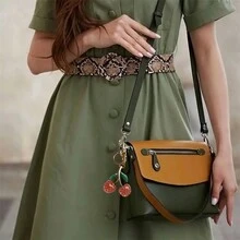 1 móc chìa khóa gỗ anh đào và hợp kim, mặt trang trí bằng nhựa sáng bóng cho túi xách, ví và chìa khóa xe hơi - Nhiều màu - Xem 5