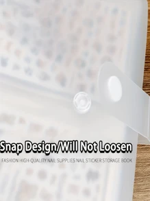 1入組美甲貼紙相冊存儲架雙面使用大容量80個卡位美甲藝術展示書容器工具美甲相冊、家居用品 - 無色 - 查看 3