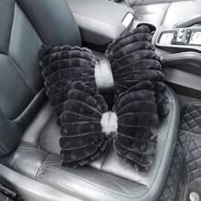 1 件汽车毛绒座垫套，柔软防滑舒适半含座垫保护套，适合秋冬季节