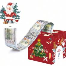 Hộp đựng tiền Giáng sinh để đựng quà tặng bằng tiền mặt, hộp quà tặng tiền bất ngờ cho người lớn với 50 chiếc túi trong suốt - Cách thú vị để tặng tiền mặt cho những người thân yêu của bạn - Nhiều màu - Xem 1