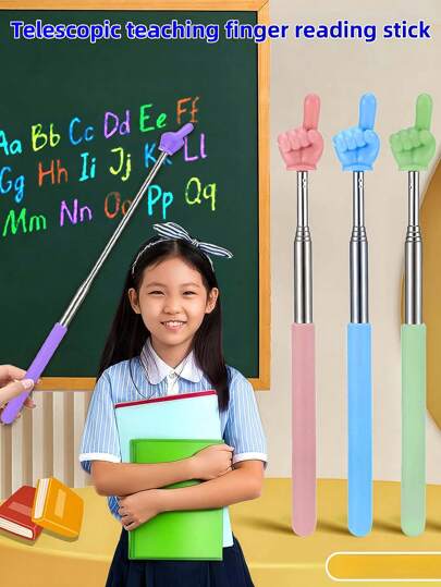 1pc/3pcs/5pcs Telescopic Pointer Wand - Multi-Function Retractable Pointer Rod, Classroom Teacher Demonstration Stick, Help Guide Students Learning, Random Color And Style, Suitable For Children Education And Conducting, Home Or Classroom Use, Suitable For Teachers, Classrooms And Offices, Gift For Family, Friends, Colleagues, Stationery, Boys, Girls, School Supplies Back To School