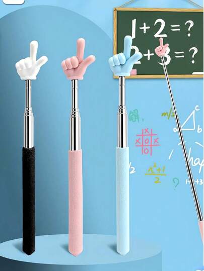 1pc/3pcs/5pcs Telescopic Pointer Wand - Multi-Function Retractable Pointer Rod, Classroom Teacher Demonstration Stick, Help Guide Students Learning, Random Color And Style, Suitable For Children Education And Conducting, Home Or Classroom Use, Suitable For Teachers, Classrooms And Offices, Gift For Family, Friends, Colleagues, Stationery, Boys, Girls, School Supplies Back To School