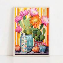 1 tấm áp phích xương rồng Mexico theo phong cách Matisse tranh in nghệ thuật Mexico truyền thống tranh vải nghệ thuật treo tường hình ảnh trang trí phòng xương rồng không có khung - Nhiều màu - Xem 13