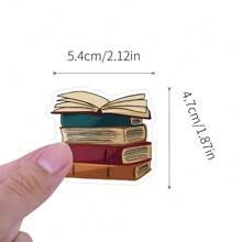 60 件复古书籍贴纸包 | 西方贴纸、高品质剪贴簿贴纸、涂鸦贴纸、日记、笔记本电脑、保险杠、滑板、水瓶、电脑、卡通、安全帽、汽车贴纸、贴纸可以为您的生活带来很多乐趣、送给成人的完美礼物、复古贴纸、图书馆卡贴纸、剪贴簿贴纸书、图书馆、女孩礼物、女孩贴纸 - 彩色 - 查看 2