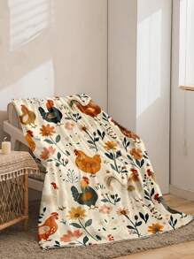 1 chiếc chăn in họa tiết gà hoạt hình, chăn vải nỉ dày kháng khuẩn cho ghế sofa, giường, phòng khách, du lịch, văn phòng, quà tặng lý tưởng cho sinh nhật, ngày lễ, phù hợp cho mọi mùa - Nhiều màu - Xem 6