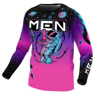 2024 山地自行车运动服骑行服赛车衫 MTB BMX 速降摩托 DH 越野摩托车 T 恤男款
