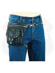 LEATHER Thigh Drop Leg Bag Gun Holster Bag Waist Bag Fanny Pack Messenger Bag - Variant1 - View 10