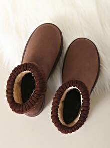 Women's Thick Wool Lining Snow Boots, Warm, Comfortable & Anti-Slip, Suitable For Outdoor Activities & Work, Autumn/Winter