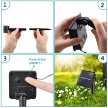 LED Solar String Lights Waterproof 10/12M Copper Wire Fairy Outdoor Garden Lamp - Orange-violet - View 6