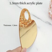 CIMACA Khay trưng bày bảng màu trang điểm nghệ thuật móng tay hình trái tim bằng acrylic vàng di động - Vàng - Xem 5