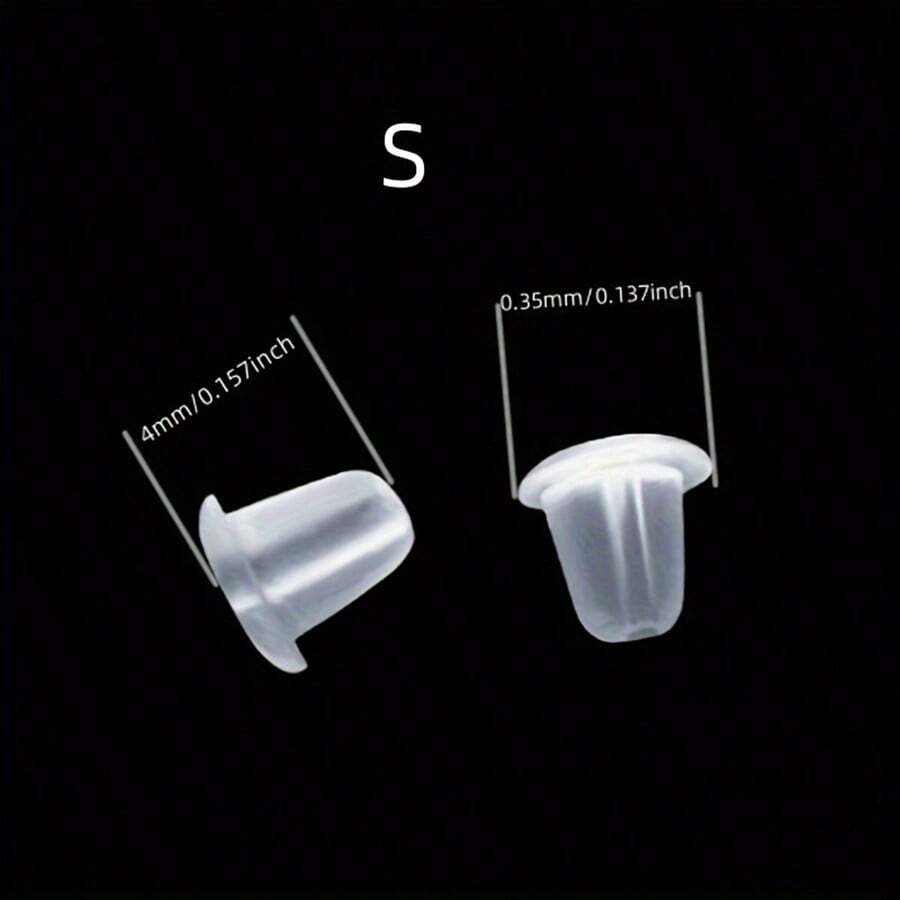 Clear Plastic Ear Clog Earring Plugs Two Quantity Packs Approximately