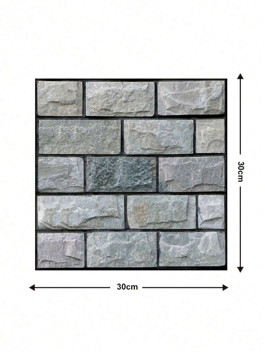 White SelfAdhesive Brick Tiles 3D Stickers For Kitchen DIY Waterproof