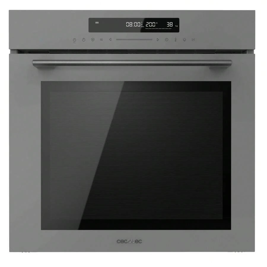 Cecotec Four Encastrable 60cm Bolero Hexa SM406000 Glass Grey A+. 2900W, 72L, 12 Fonctions avec Steak Master, Pizza Master, Steam Assist, Steam EasyClean, Mode Eco et Décongélation, Electronic Timer - Multicolore - Voir 1