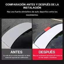 MEFENY Universal Sport Adjustable Ducktail Splitter Spoiler, Adjustable ABS Trunk Spoiler, DIY Car Modification Accessories, Suitable For Small Cars - Black and Red - View 7