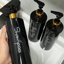 3pcs 500ml Hair Care Products Dispenser Bottles Set, Includes Shampoo, Conditioner And Body Wash Containers - Multicolor - View 5
