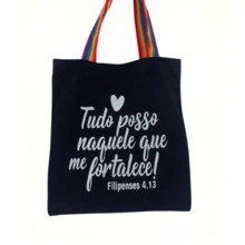 Ecobag 100% Cotton Black EVERYTHING I CAN (Colorful) - Negro - Ver 3