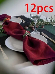 2/6/12/300pcs Modern Minimalist Style Soft Absorbent Solid Color Vintage Inspired Hotel Restaurant Home Party Decorative Napkins, Placemats, Coasters