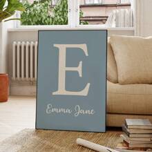 1pc Personalized Kids Name Canvas Poster Wall Art, Custom Name Poster For Home Decor, Cartoon Color Canvas Prints For Living Room Bedroom Kitchen Kids Room Girls Boys Room Home Decor, Gift And Decoration, Frameless Gift Gifts Birthday Graduation