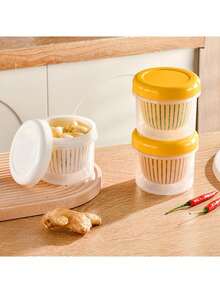 1 hộp đựng thực phẩm hộp đựng hành lá gừng tỏi tươi hộp đựng đồ gia dụng tủ lạnh hộp thoát nước nhà bếp hộp đựng đồ bán - Nhiều màu - Xem 6