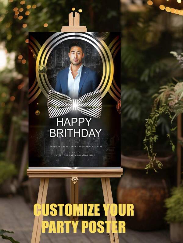 Custom Welcome Poster For Birthday, Personalized Name & Date Celebration Poster, Versatile Party Decor For Wedding, Retirement, Holidays – Elegant Event Signage Gifts Graduation