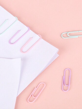 200 个/100 个/50 个 28 毫米莫兰迪色回形针，创意彩色金属活页夹，适用于财务装订、试卷、返校文具、万圣节、圣诞节、新年装饰