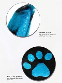 Bộ 3 món đồ trang trí ngày lễ gồm găng tay, đuôi, băng đô, phụ kiện hóa trang cosplay - Nhiều màu - Xem 4