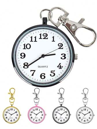 1PC/2PCS Clip On Pocket Watch, Open Strap, Keychain,Car Keychains,Keyrings, Keychain Accessories, Matching Keychains,Portable Unisex Electronic Watch Suitable For Students,The Watch Buckle Can Be Used To Secure Any Bag Car Accessories Bag Charm Cute Goth Y2k
