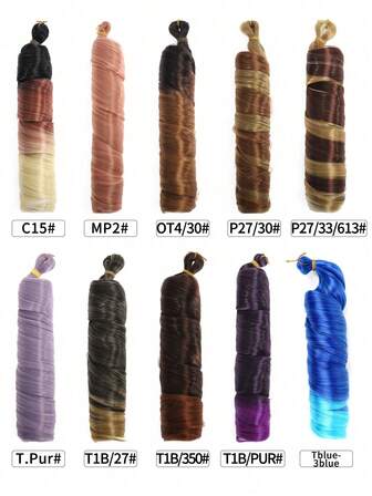 22 Inch French Curly Braids Hair Synthetic Heat Resistant Hair Extensions Chocolate Brown White Pink Purple Multi-Color Colorful Long Natural Wave Curly Crochet Braids Hair High Temperature Loose Wave Curl Braiding Hair Extensions For Women Daily Holidays Party And Cosplay Braided Hair