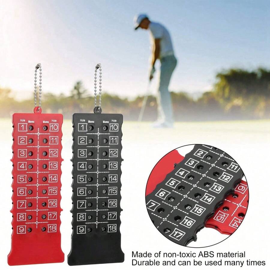 Thẻ điểm chơi golf 18 lỗ, Máy đếm điểm chơi golf Máy đếm số lần đánh golf Máy đếm điểm chơi golf cầm tay có móc chìa khóa Máy giữ điểm chơi golf cho các sự kiện thể thao chơi golf - Nhiều màu - Xem 1