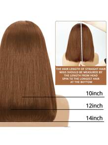 Eulisi Brown Bob Wig Human Hair 13x4 Lace Front Wigs Golden Brown Wig Short Straight Bob Lace Frontal Wigs For Women Pre Plucked With Baby Hair 150% Density 10 Inch