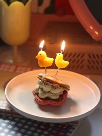 3 pezzi Piccoli e carini anatroccoli gialli decorazioni per torta, forniture per la cottura a forma di anatroccolo giallo carino, decorazioni vintage per torta di compleanno, decorazioni per tavolo dei dolci