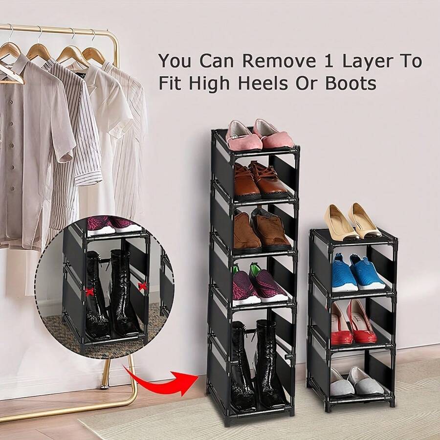 10 Tier Shoe Rack, Space Saving Shoe Rack Organizer, Freely Combinable
