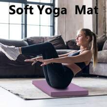 1pc Solid Color 4cm/1.6in Thick Yoga Mat Balance Pad  Fitness Mat  Suitable For Gymnastics, Exercise, Pilates,Flat Support Pad - 4CM - View 4