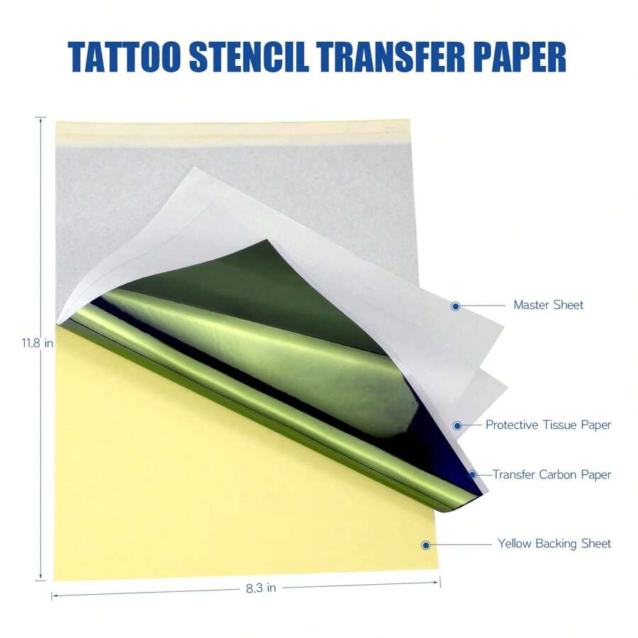 A4 4Sheets Tattoo Transfer Paper, Thermal Transfer Printer Consumables