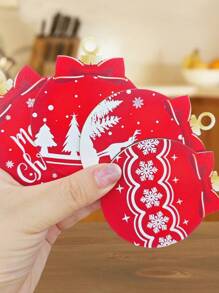 12 Weihnachtskugel-Kombination Holzanhänger für Weihnachtsdekoration und Feiertagsdekoration, perfekte Geschenke