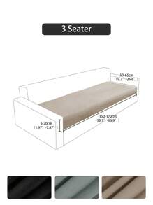 1pc Solid Color Highly Elastic Spill-Resistant Sofa Cover, 4-Season Dust And Stain-Resistant Removable Washable Decor Slipcover For Living Room, Polyester Sofa Cushion Cover And Backrest Cover