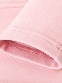 mini bala Girls Leggings Autumn Winter Stretchy Warm Pants - Pink - View 5