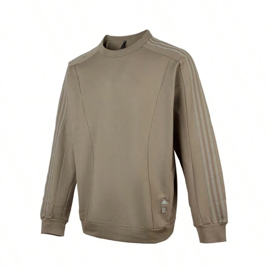 阿迪达斯男士运动衫，2026新款休闲运动训练健身圆领套头衫 JI8710