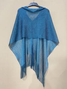 1pc Fashionable And Versatile Knitted Women's Spring/Summer Poncho, Comfortable, Breathable, Sun-Proof, Suitable For Various Occasions To Wear - Multicolor - View 24