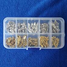 100 hạt kim loại cánh vàng bạc cổ điển dùng làm đồ trang sức kèm hộp đựng - Bạc và vàng cổ - Xem 7