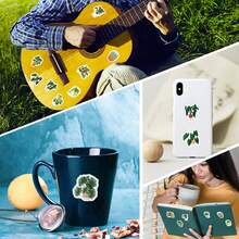 500 片绿色植物胶带贴纸卷乙烯基贴纸适用于剪贴簿日记笔记本电脑保险杠滑板水瓶电脑手机卡通动漫 - 彩色 - 查看 7