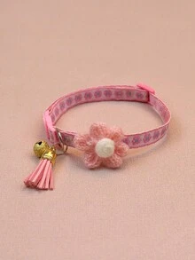 Vòng cổ mèo hoa mới khóa an toàn dễ thương chuông hoa bị hỏng vòng cổ chó vật nuôi trang trí vòng cổ - Nhiều màu - Xem 6