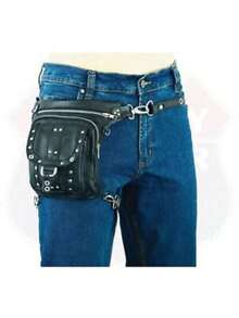 LEATHER Thigh Drop Leg Bag Gun Holster Bag Waist Bag Fanny Pack Messenger Bag - Variant1 - View 5