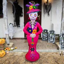 Importadora La Merced Halloween Inflatable Catrina With Hat Decoration With LED Light 2.10 Meters - US A Type Plug(110-127V) - View 5