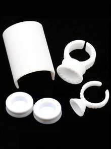 U-Band Eyelash Splitter Adhesive Eyelash Extension Pallet Holder Ring Stand Glue Volume Bridge Lash Root Divider Makeup Tool - White - View 2