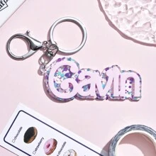 Customized Multi-Color Acrylic Letter Keychain, Best Gift For Family & Friends, Holiday/Birthday Surprise, Colorful, Cute, Adorable, Funny, Kawaii, Y2K, Stylish, Unisex, Casual, Custom, Customized, Ideal Gifts For Her, Her, Family, Friends, School Supplies, Back To School, For Teacher Gifts, For Dorm Rooms, For Teacher, For Teenagers, Junior High School Students, Middle School Students, High School Senior High School Students, College Students, University Students, Freshman, Sophomore, Underclassmen, Delicate Romance, Utilitarian Chic - Multicolor - View 23
