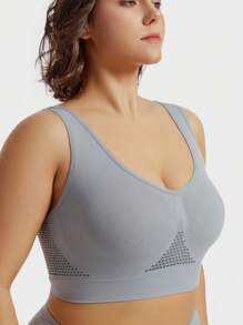 3pcs/Pack Women Plus Size Seamless Comfortable Wireless Breathable Bras - Multicolor - View 5
